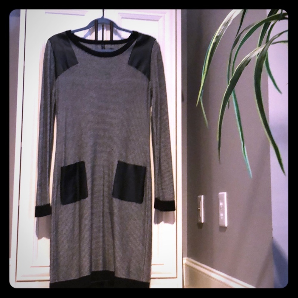 Medium Walter Baker Black and White Sweater Dress